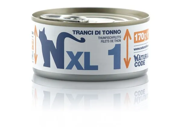 Natural code gatto tranci di tonno lattina 170 gr