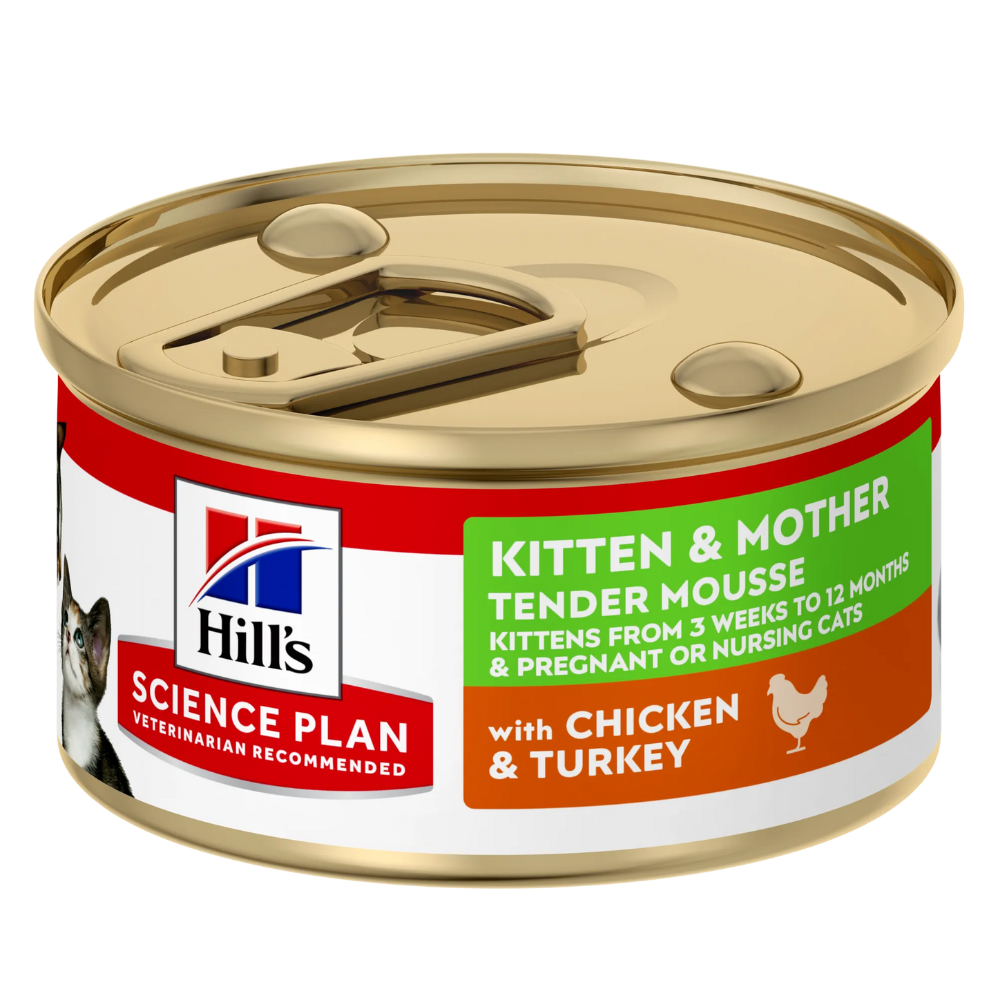 Hills gatto kitten e mother mousse lattina 85 gr