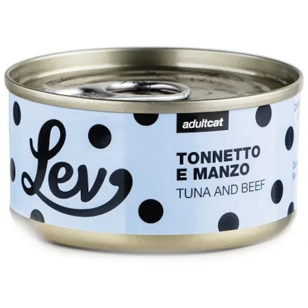 Lev gatto tonnetto e manzo lattina 70 gr