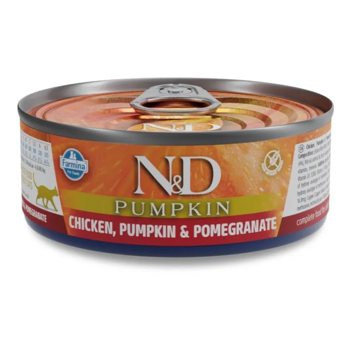 Nd cat zucca pollo e melograno 70 gr