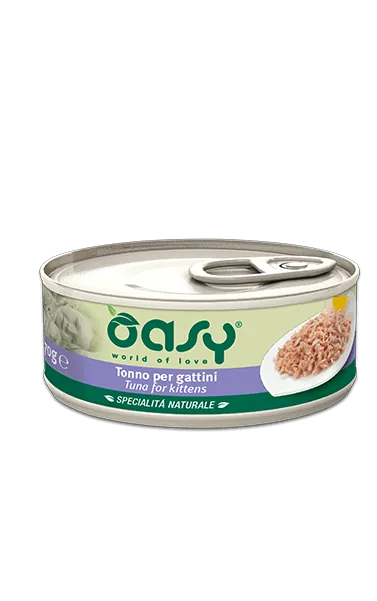 Oasy cat pollo gattini lattina 150 gr