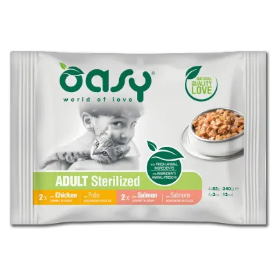 Oasy cat bocconcini sterilized multipack 4 x 85 gr