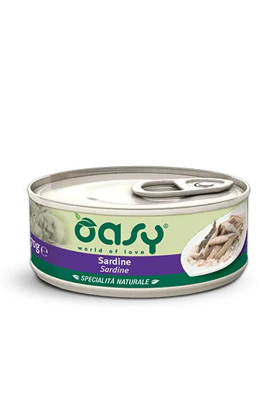 Oasy Gatto Sardine Lattina 150 Gr - Scade il 11/10/2026