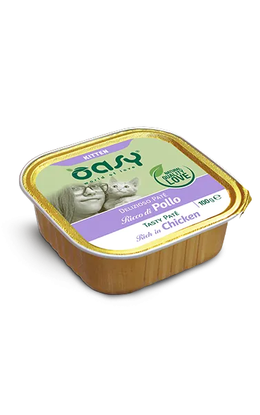 Oasy cat pate' kitten vaschetta 100 gr