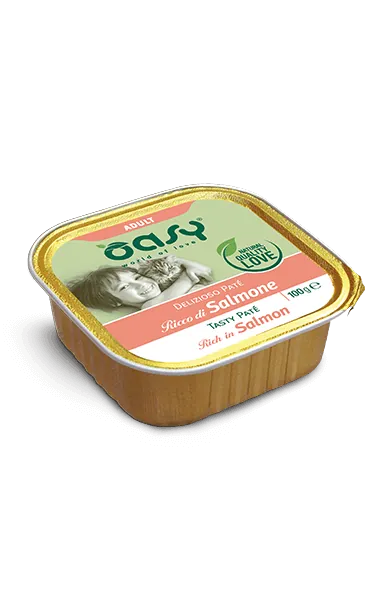Oasy cat pate' salmone vaschetta 100 gr