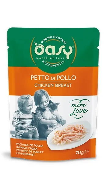Oasy cat more love petto di pollo bustina 70 gr