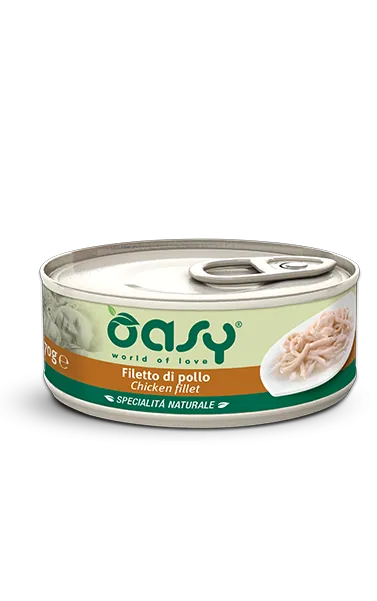 Oasy cat pollo lattina 150 gr