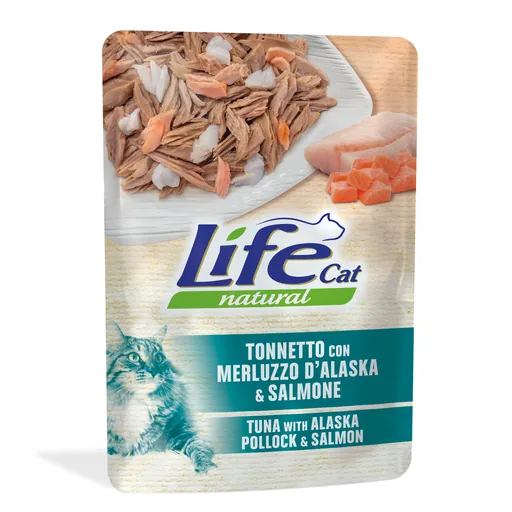 Life cat tonno merluzzo e salmone bustina 70 gr