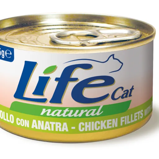 Life cat pollo e anatra lattina 85 gr
