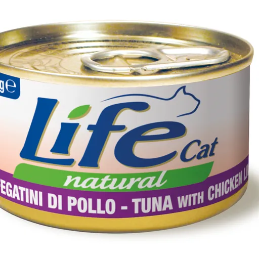 Life cat tonno e fegatini di pollo lattina 85 gr