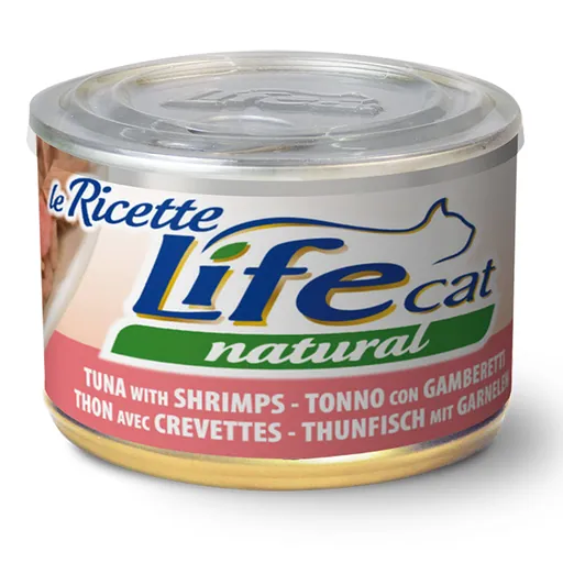 Life cat tonno e gamberetti lattina 150 gr