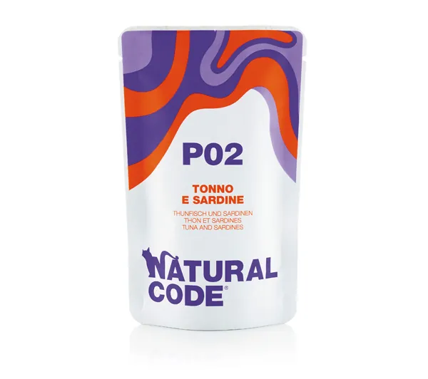 Natural code gatto tonno e sardine bustina 70 gr