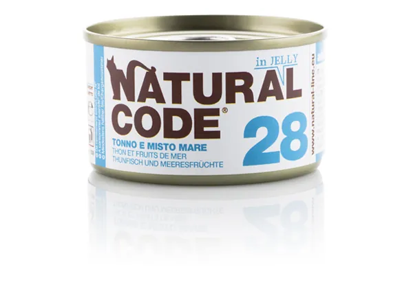 Natural code gatto tonno e misto mare jelly lattina 85 gr