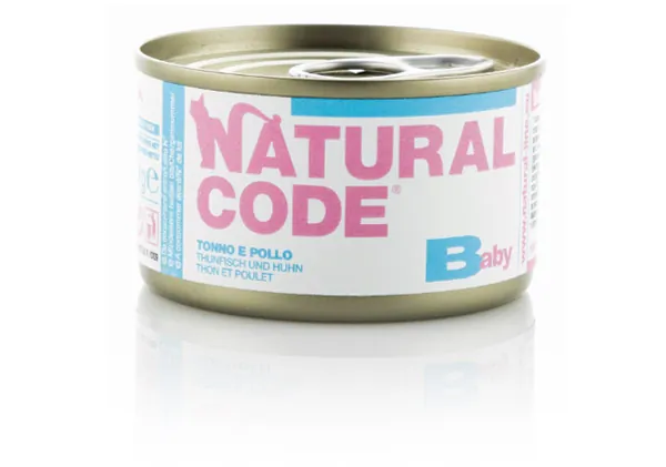 Natural code gatto kitten baby lattina 85 gr