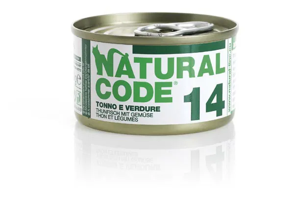 Natural code gatto tonno e verdure lattina 85 gr