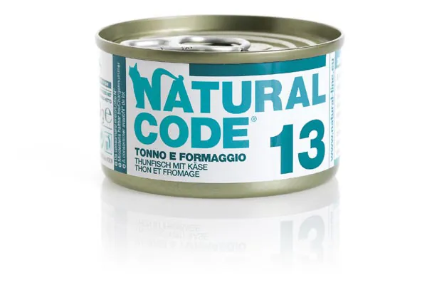 Natural code gatto tonno e formaggio lattina 85 gr