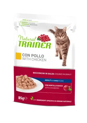 Trainer natural cat multipack adult pollo 4 bustine 85 gr