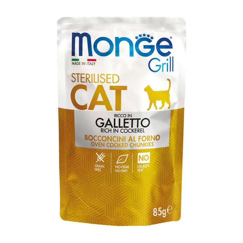 Grill cat sterilized galletto bustina 85 gr