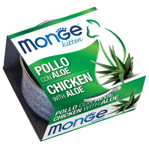 Monge cat fruit kitten pollo e aloe lattina 80 gr