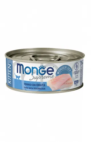 Monge supreme kitten tonno e orata lattina 80 gr