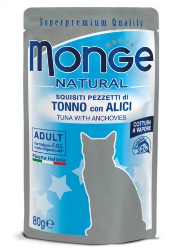 Monge cat tonno e acciughe bustina 80 gr