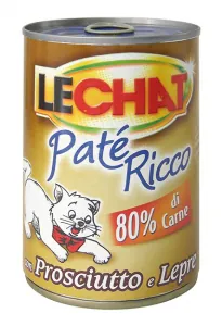 Lechat pate' ricco prosciutto e lepre lattina 400 gr