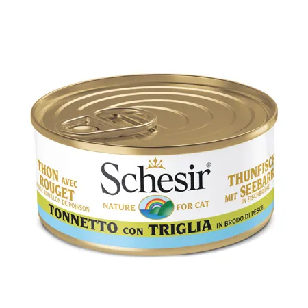 Schesir gatto tonnetto e triglia in brodo lattina 70 gr