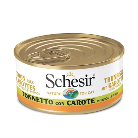 Schesir gatto tonnetto e carote in brodo lattina 70 gr