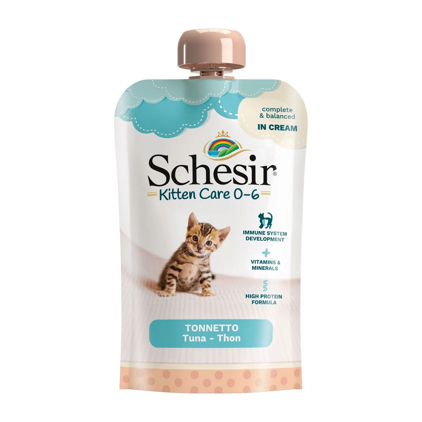 Schesir gatto kitten tonnetto in cream bustina 150 gr