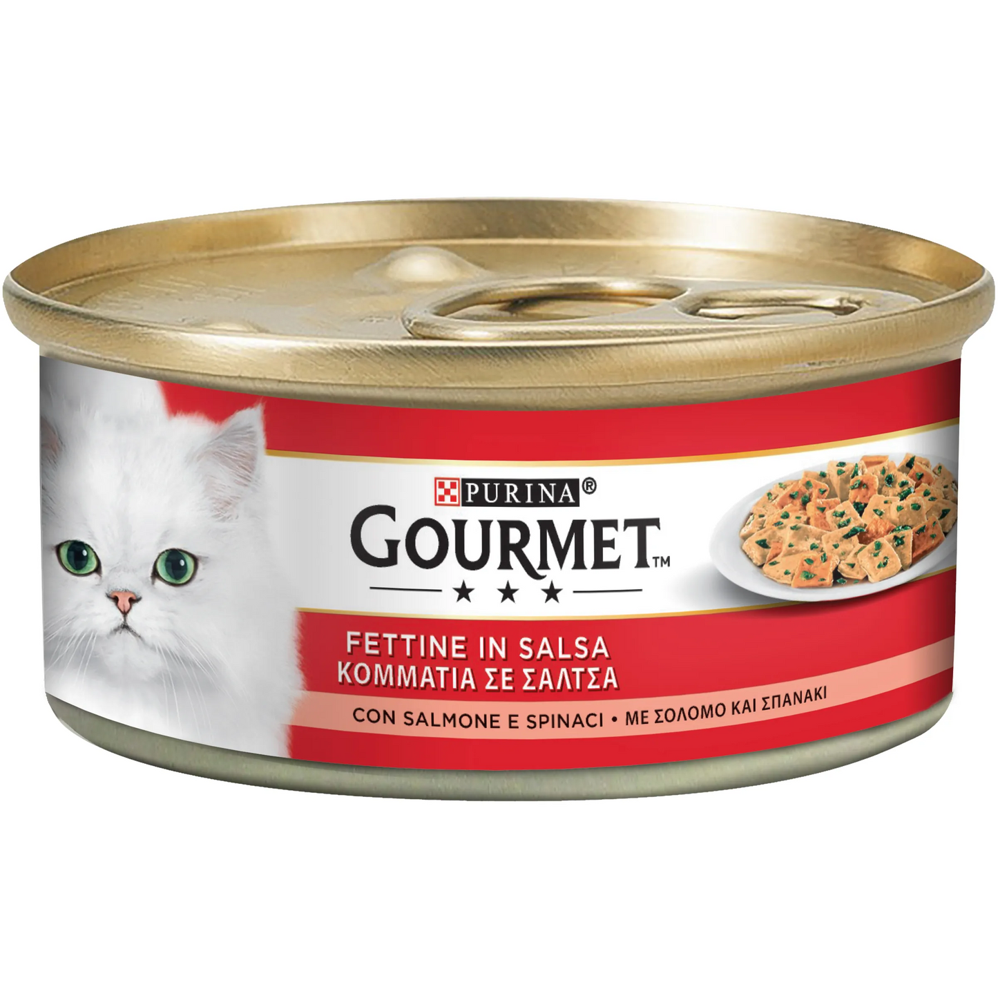 Gourmet fettine in salsa con salmone e spinaci 195 gr