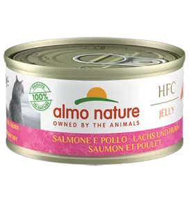 Hfc cat jelly salmone e pollo lattina 70 gr