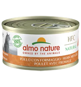 Hfc cat natural pollo e formaggio lattina 70 gr