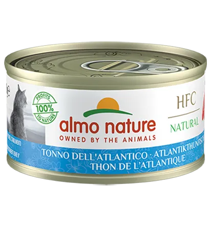 Hfc cat natural tonno atlantico lattina 70 gr