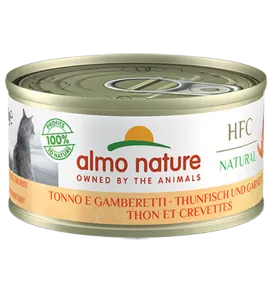 Hfc cat natural tonno e gamberetti lattina 70 gr