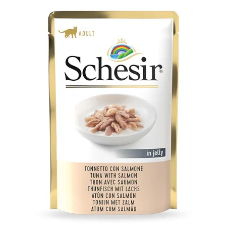 Schesir gatto tonnetto e salmone jelly bustina 85 gr