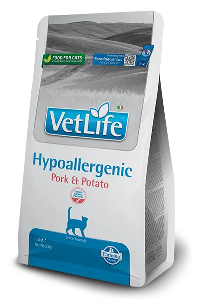 Vet life cat hypoallergenic maiale e patate 400 gr