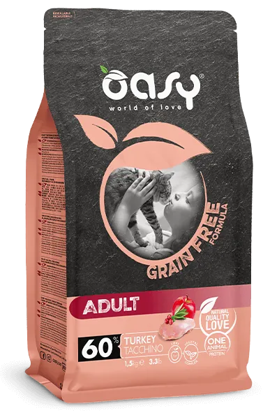 Oasy cat grain free adult tacchino 7,5 kg