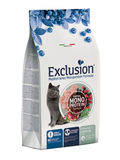 Exclusion cat mediterraneo sterilized 7+ pollo 300 gr