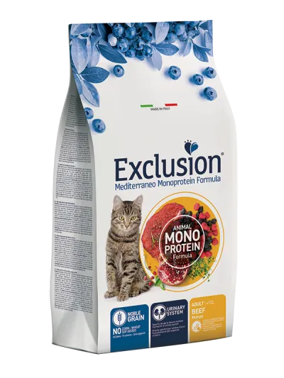 Exclusion cat mediterraneo adult manzo 300 gr