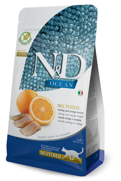 Nd cat ocean aringa e arancia neutered 5 kg