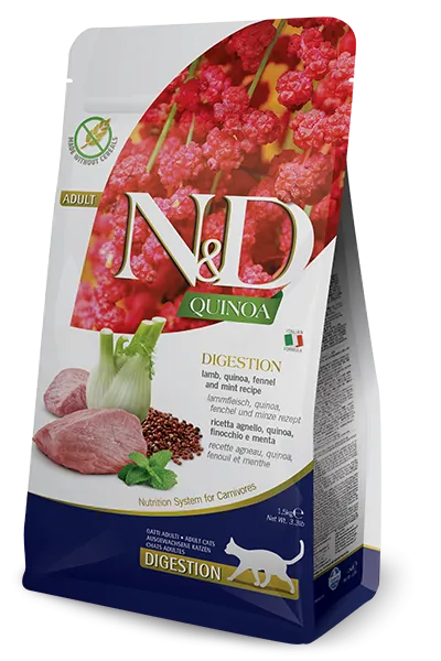 Nd cat quinoa agnello e finocchio digestion 5 kg