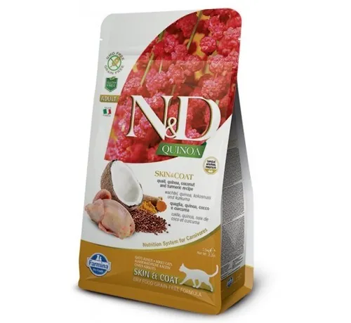 Nd cat quinoa skin&coat quaglia 5 kg