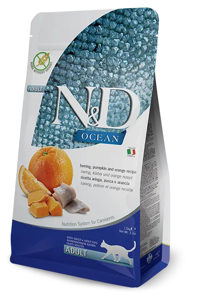 Nd cat ocean zucca aringa e arancia 1,5 kg