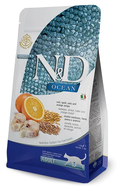 Nd cat ocean low merluzzo e arancia 300 gr