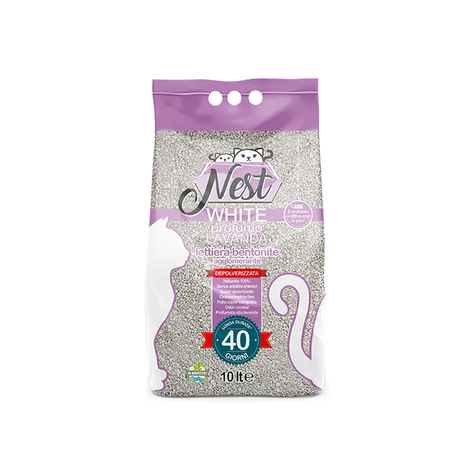 Lettiera nest bentonite lavanda 10 lt