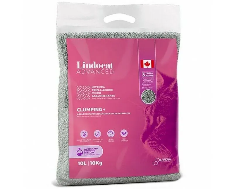 Lindocat advanced clumping plus talco 10 litri