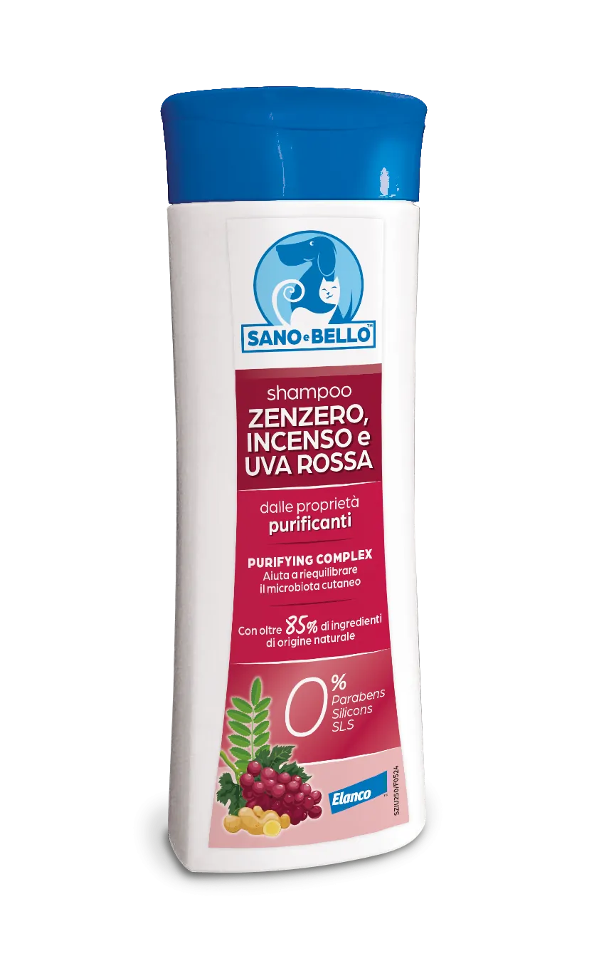 Shampoo cani zenzero, incenso e uva rossa 250 ml