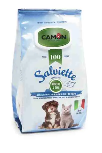 Salviette camon muschio e aloe 100 pz