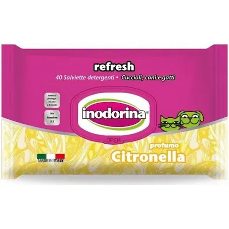 Salviette inodorina citronella 40 pz