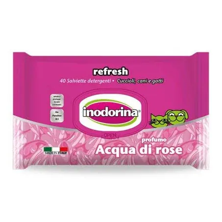 Salviette inodorina acqua di rose 40 pz